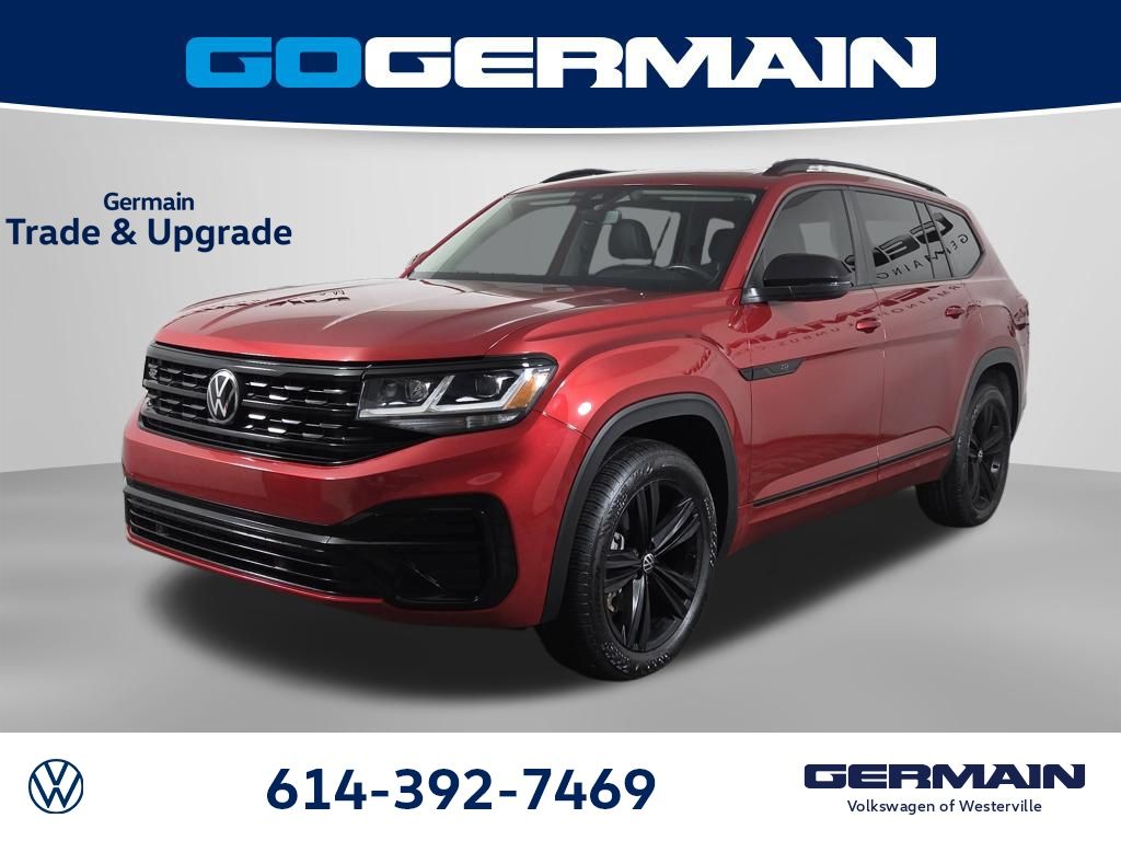Aurora Red Metallic 2023 Volkswagen Atlas 3.6L SEL R-Line Black 4Motion AWD SUV / Crossover All-Wheel Drive 8-Speed Automatic