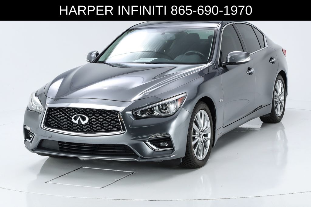 Gray (Graphite Shadow) 2019 INFINITI Q50 Sedan All-Wheel Drive 7-Speed Automatic Overdrive