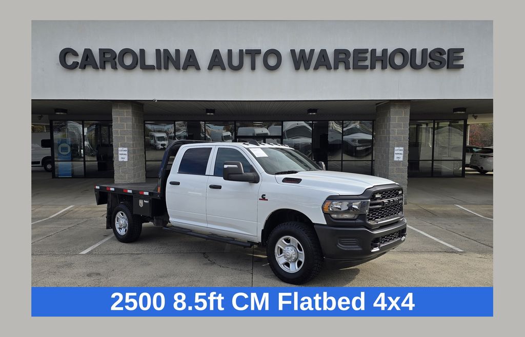 Bright White Clearcoat 2023 RAM 2500 Tradesman Crew Cab LB 4WD Pickup Truck Four-Wheel Drive 6-Speed Automatic