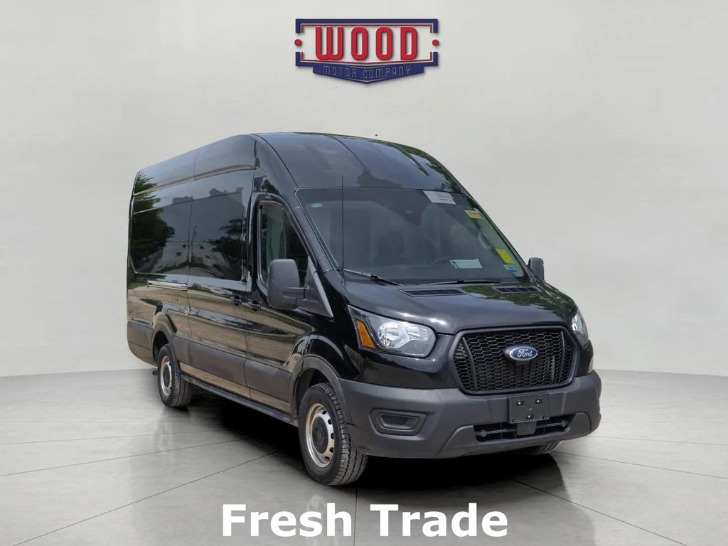 Black Metallic 2023 Ford Transit Cargo 250 High Roof Extended LB RWD Van Rear-Wheel Drive