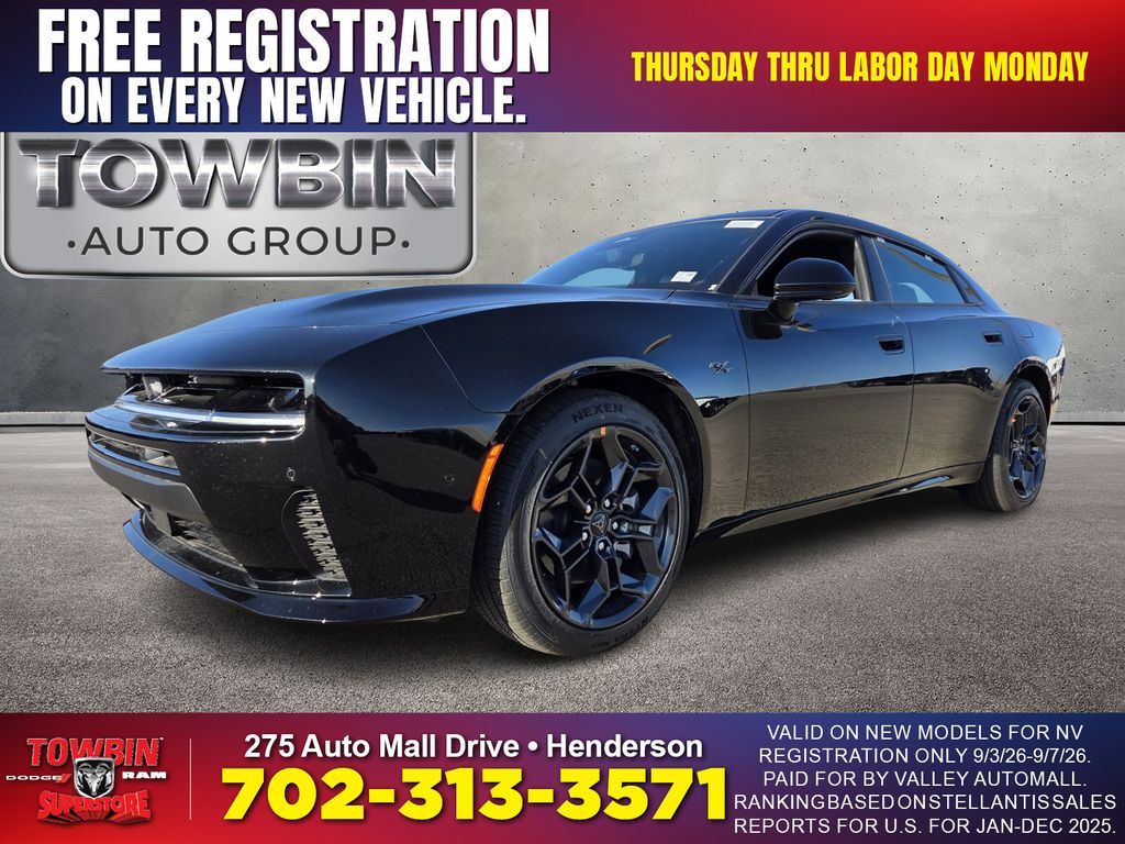 Diamond Black Crystal Pearlcoat 2026 Dodge Charger Sedan All-Wheel Drive 8-Speed Automatic