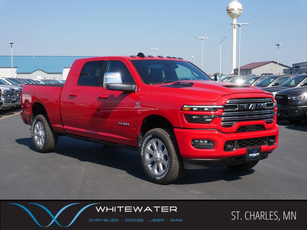 Flame Red Clearcoat 2026 RAM 2500 Laramie Mega Cab 4WD Pickup Truck Four-Wheel Drive 8-Speed Automatic