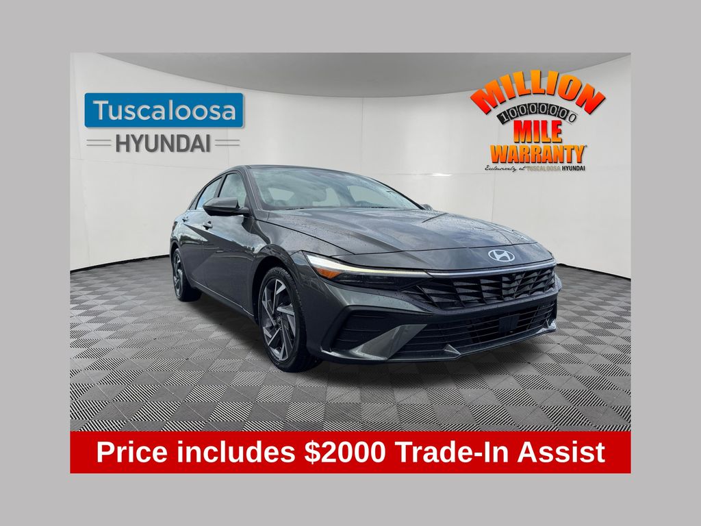 Amazon Gray 2024 Hyundai Elantra Limited FWD Sedan Front-Wheel Drive Continuously Variable Transmission