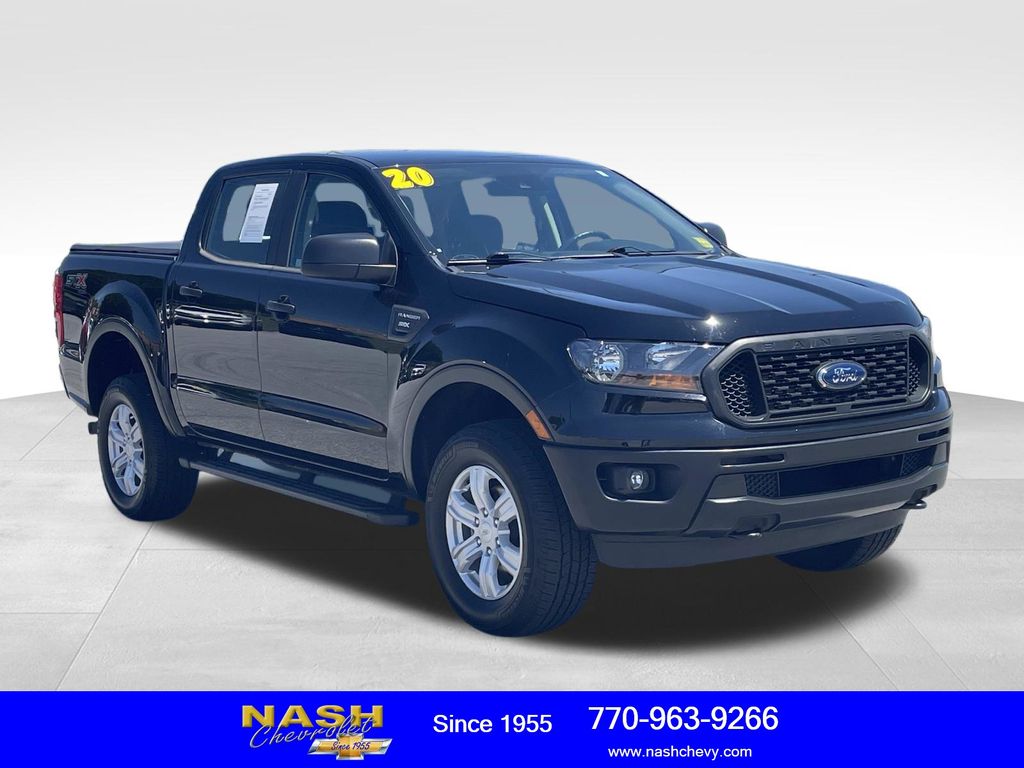 Shadow Black 2020 Ford Ranger XL SuperCrew 4WD Pickup Truck Four-Wheel Drive Automatic
