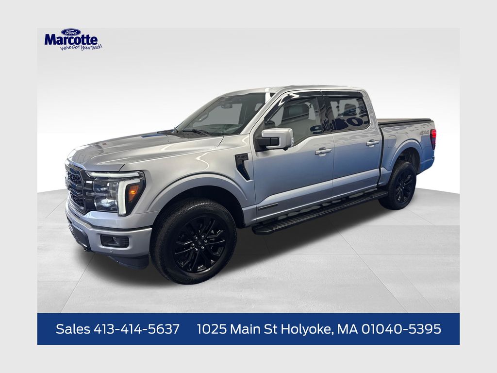 Silver Metallic 2025 Ford F-150 Lariat SuperCrew 4WD Pickup Truck Four-Wheel Drive Automatic