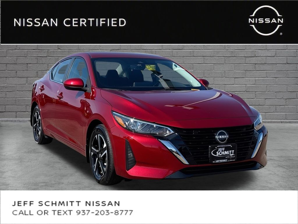 Red (Scarlet Ember Tintcoat) 2025 Nissan Sentra Sedan Front-Wheel Drive Continuously Variable Transmission