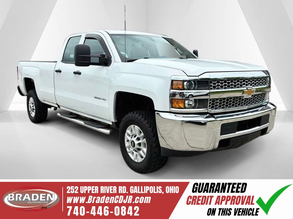 Summit White 2019 Chevrolet Silverado 2500HD Work Truck Double Cab 4WD Pickup Truck Four-Wheel Drive 6-Speed Automatic Overdrive