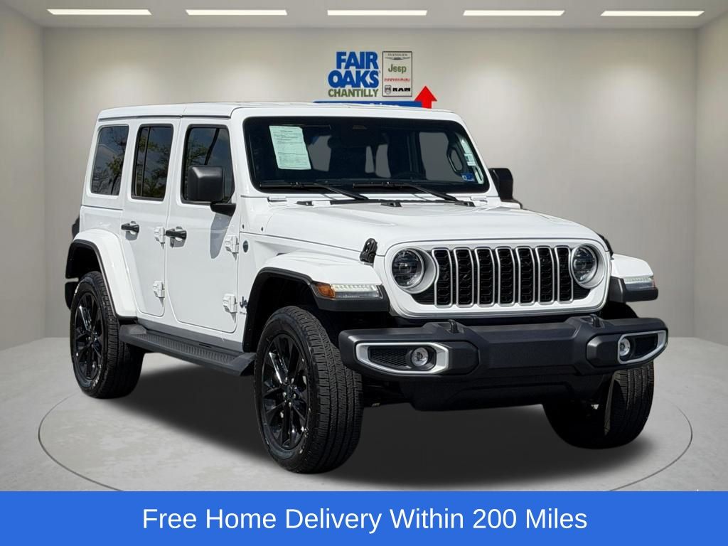 Bright White Clearcoat 2025 Jeep Wrangler 4xe Sahara 4WD SUV / Crossover Four-Wheel Drive 8-Speed Automatic
