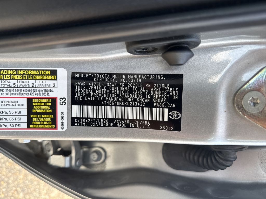 2019 Toyota Camry XSE Silver at Don McGill Toyota