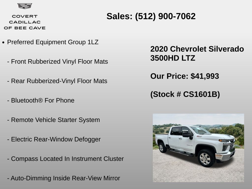 Used Car 2020 Chevrolet Silverado 3500hd  Ltz For Sale Under $50,000 In Austin, Texas