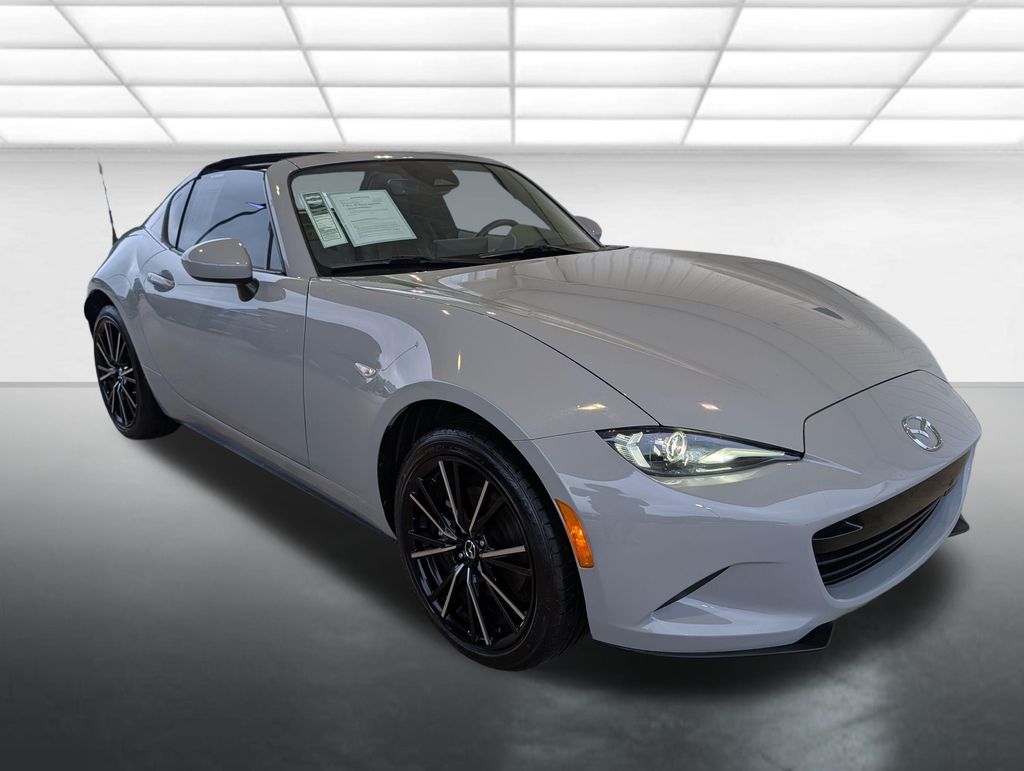 Aero Gray Metallic 2025 Mazda MX-5 Miata RF Grand Touring RWD Convertible Rear-Wheel Drive 6-Speed Automatic