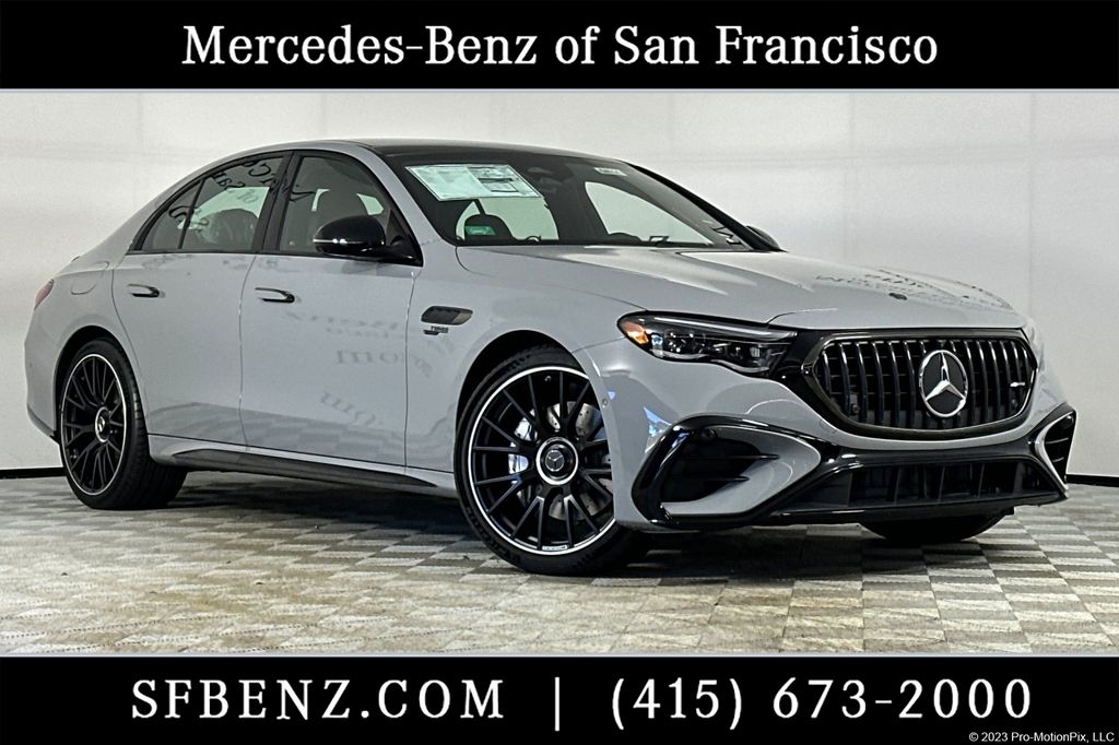 Gray (MANUFAKTUR Alpine Grey) 2026 Mercedes-Benz E-Class AMG E 53 Hybrid 4MATIC+ Sedan All-Wheel Drive 9-Speed Automatic