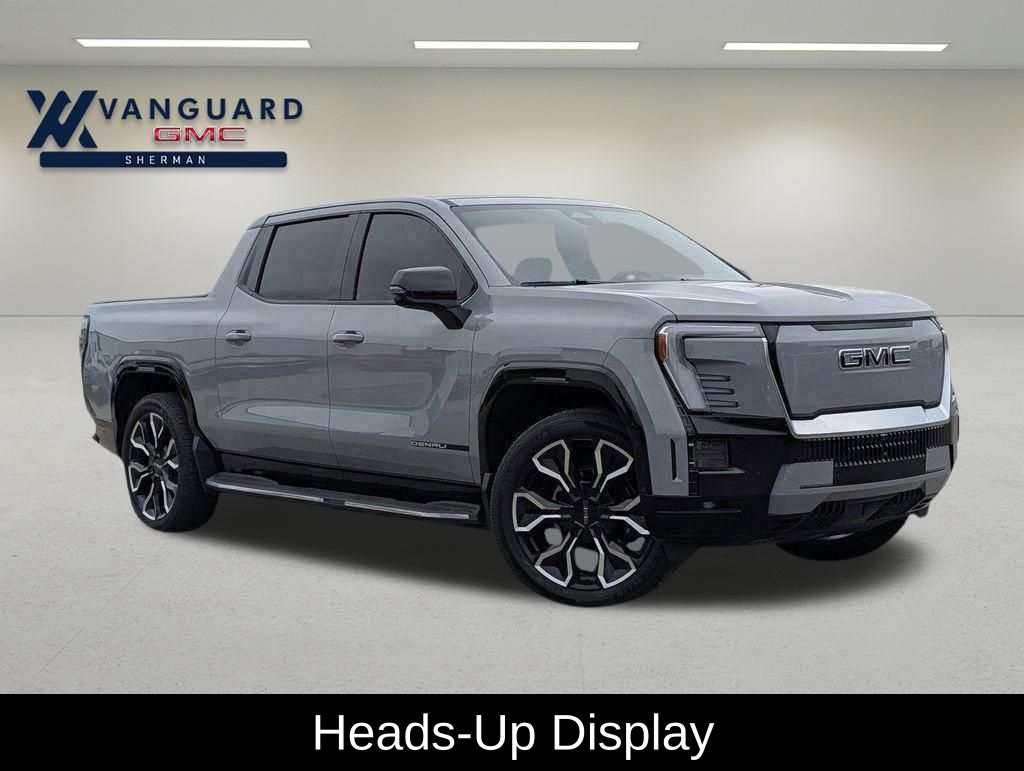 Thunderstorm Gray 2025 GMC Sierra EV Denali Crew Cab (Extended Range) e4WD Pickup Truck All-Wheel Drive 1-Speed Automatic