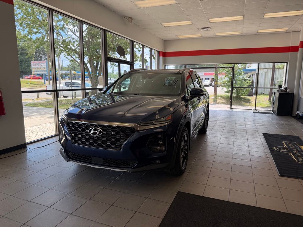 Stormy Blue 2020 Hyundai Santa Fe SUV / Crossover All-Wheel Drive 8-Speed Automatic