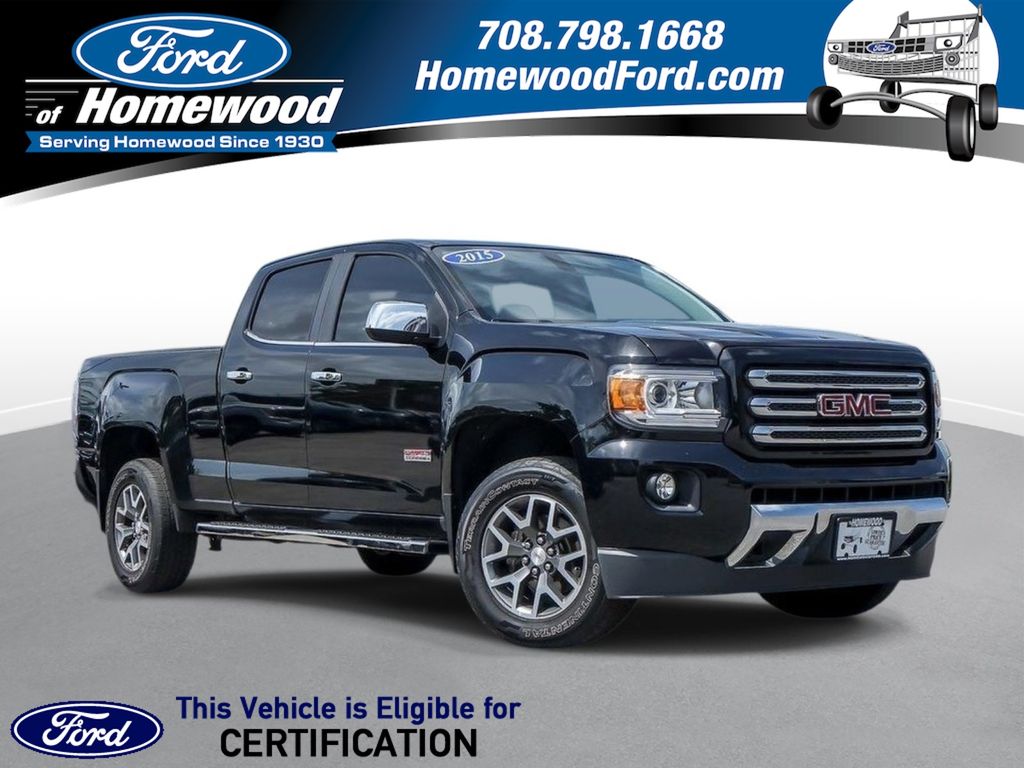 Onyx Black 2015 GMC Canyon Pickup Truck Four-Wheel Drive 6-Speed Automatic