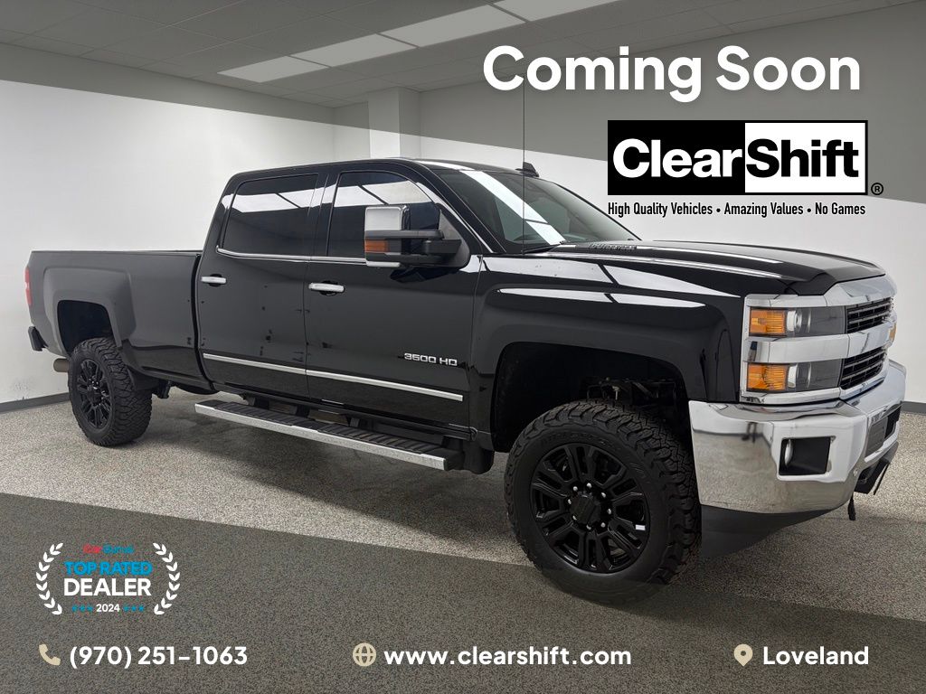 Black 2016 Chevrolet Silverado 3500HD LTZ Crew Cab 4WD Pickup Truck Four-Wheel Drive 6-Speed Automatic