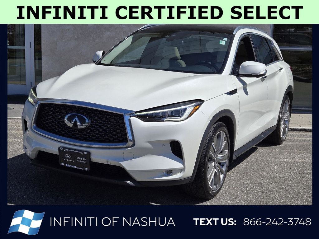 Majestic White 2020 INFINITI QX50 Sensory AWD SUV / Crossover All-Wheel Drive Continuously Variable Transmission