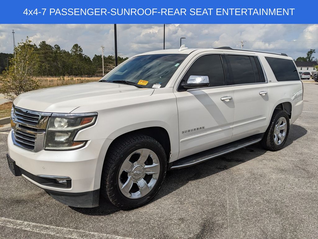 Summit White 2016 Chevrolet Suburban 1500 LTZ 4WD SUV / Crossover Four-Wheel Drive 6-Speed Automatic Overdrive