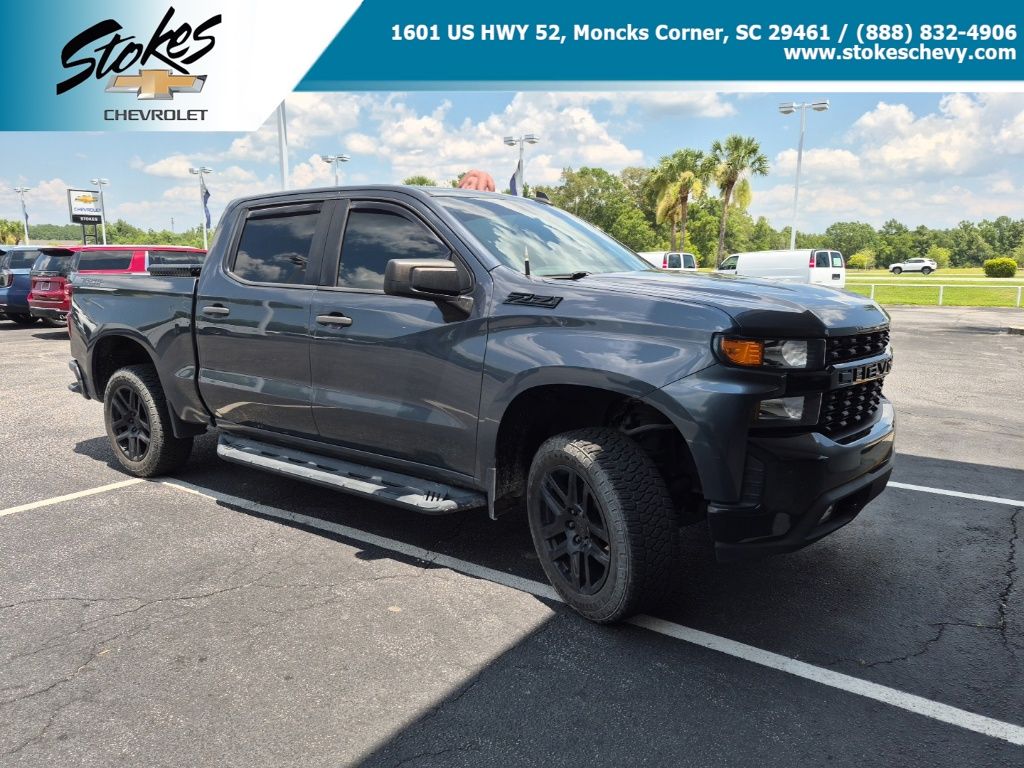 Shadow Gray Metallic 2021 Chevrolet Silverado 1500 Pickup Truck Four-Wheel Drive 6-Speed Automatic Overdrive