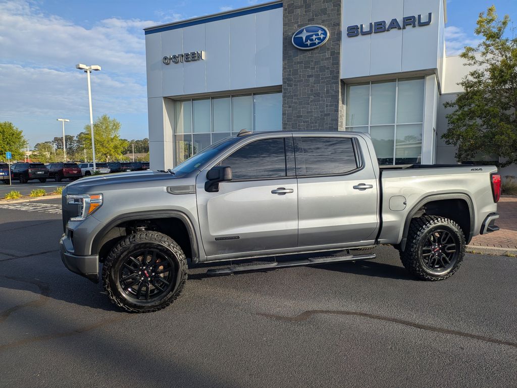 Gray (Satin Steel Metallic) 2021 GMC Sierra 1500 Elevation Standard Crew Cab 4WD Pickup Truck Four-Wheel Drive 8-Speed Automatic