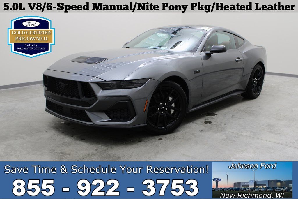 Gray Metallic 2025 Ford Mustang Coupe Rear-Wheel Drive 6-Speed Manual