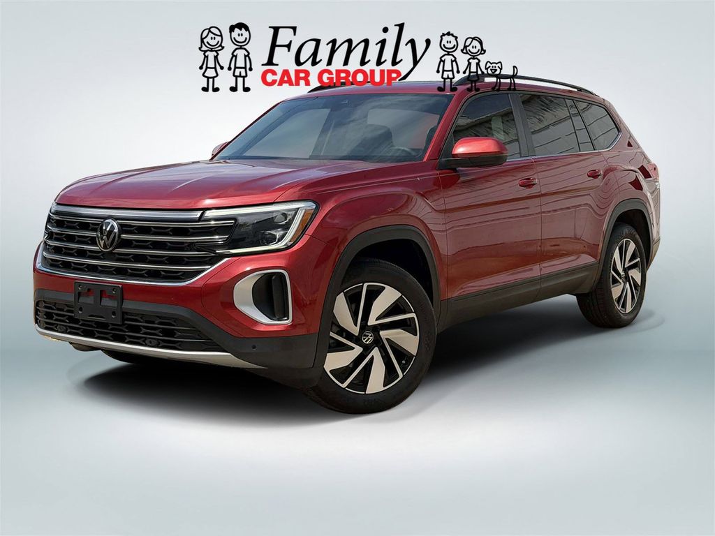 Aurora Red Metallic 2024 Volkswagen Atlas SE FWD with Technology SUV / Crossover Front-Wheel Drive 8-Speed Automatic