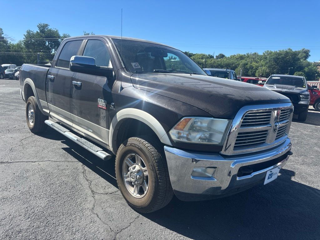 Rugged Brown Pearlcoat/Light Graystone Pearlcoat 2010 Dodge RAM 3500 Laramie Crew Cab 4WD Pickup Truck Four-Wheel Drive 6-Speed Automatic