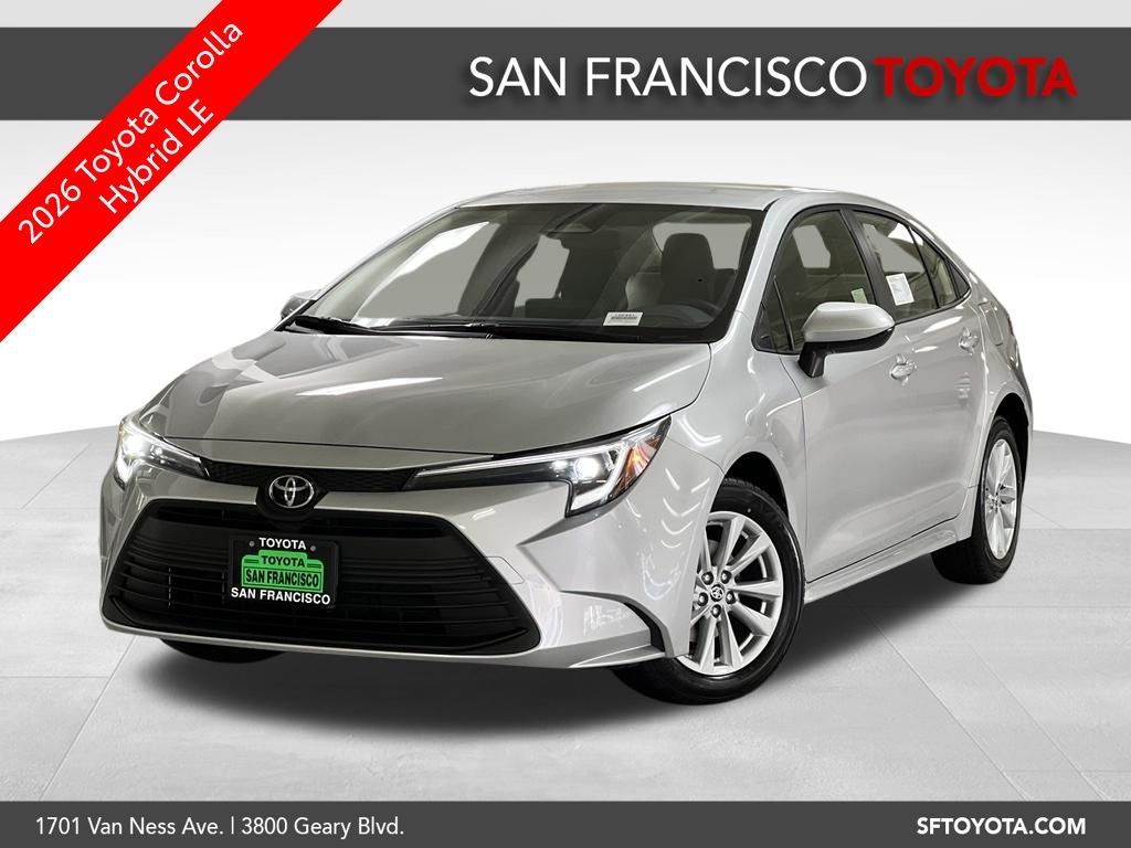 Silver 2026 Toyota Corolla Hybrid Sedan Front-Wheel Drive Continuously Variable Transmission