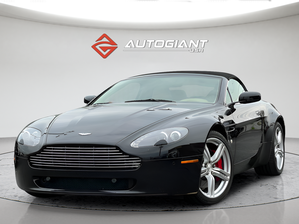 Black 2009 Aston Martin V8 Vantage Roadster RWD Convertible Rear-Wheel Drive 6-Speed Manual