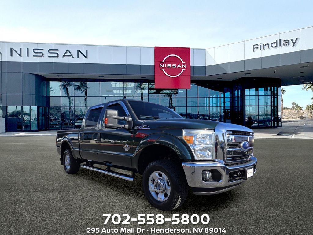 Forest Green Metallic 2011 Ford F-250 Super Duty XLT Crew Cab 4WD Pickup Truck Four-Wheel Drive 6-Speed Automatic Overdrive