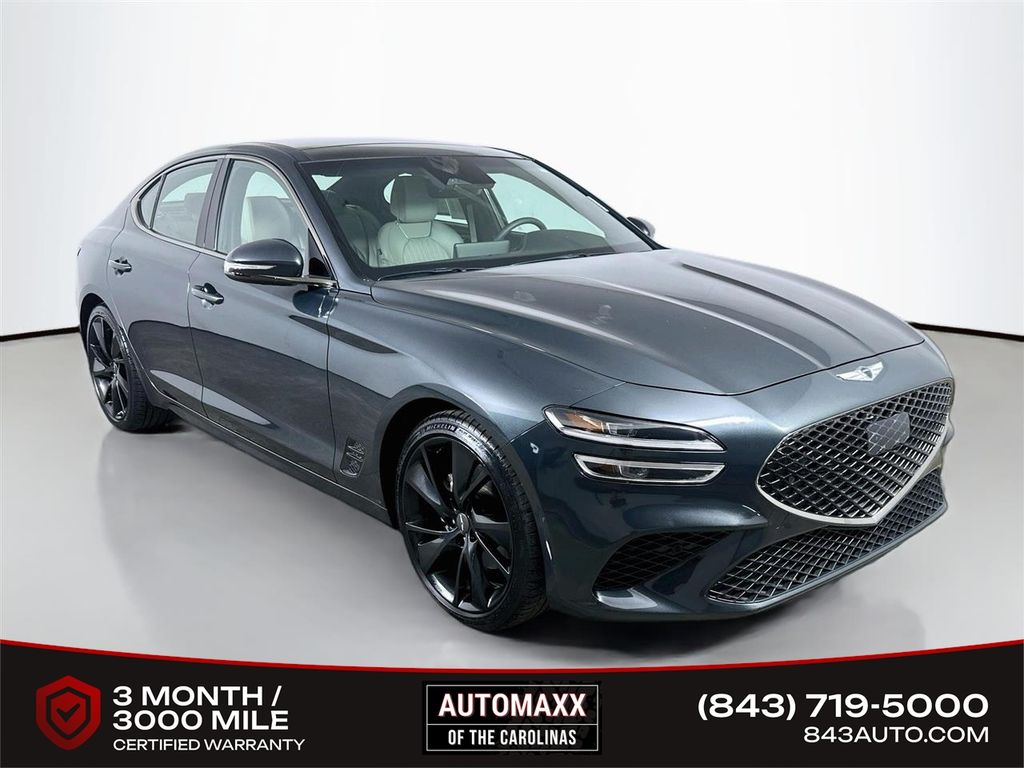 Hallasan Green 2023 Genesis G70 Sedan Rear-Wheel Drive 8-Speed Automatic