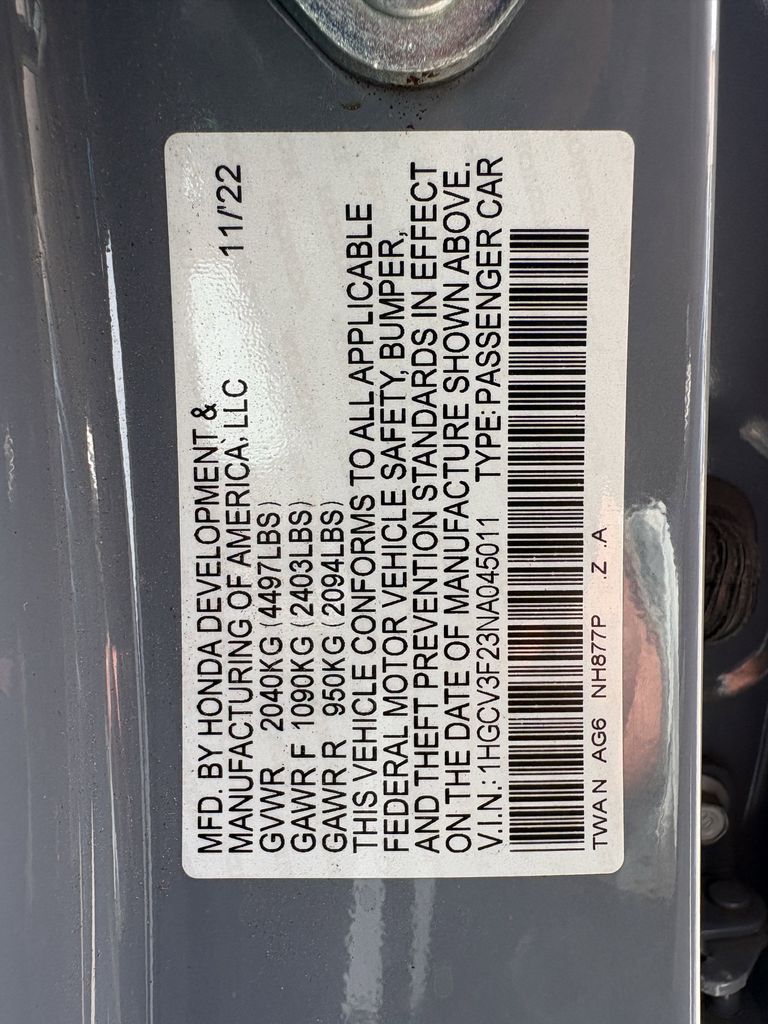 2022 Honda Accord Hybrid Sport Gray at DeMontrond Gulf Freeway