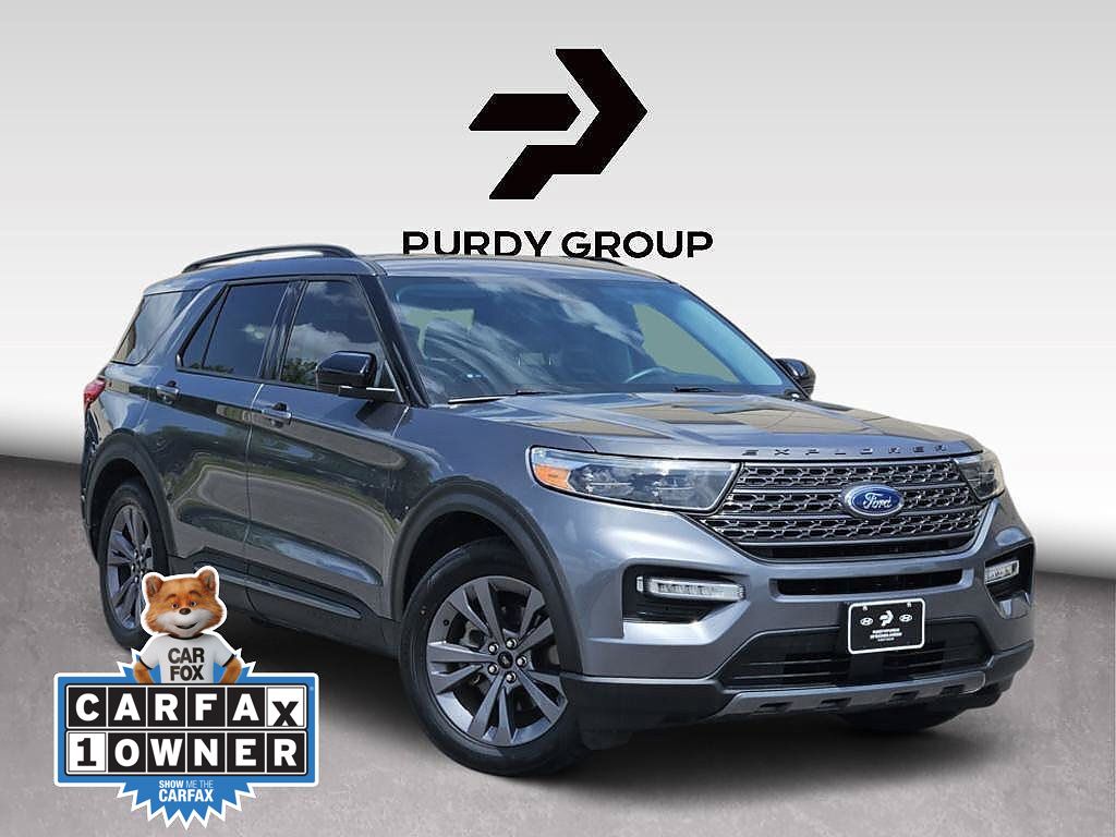 Gray Metallic 2022 Ford Explorer SUV / Crossover Rear-Wheel Drive Automatic