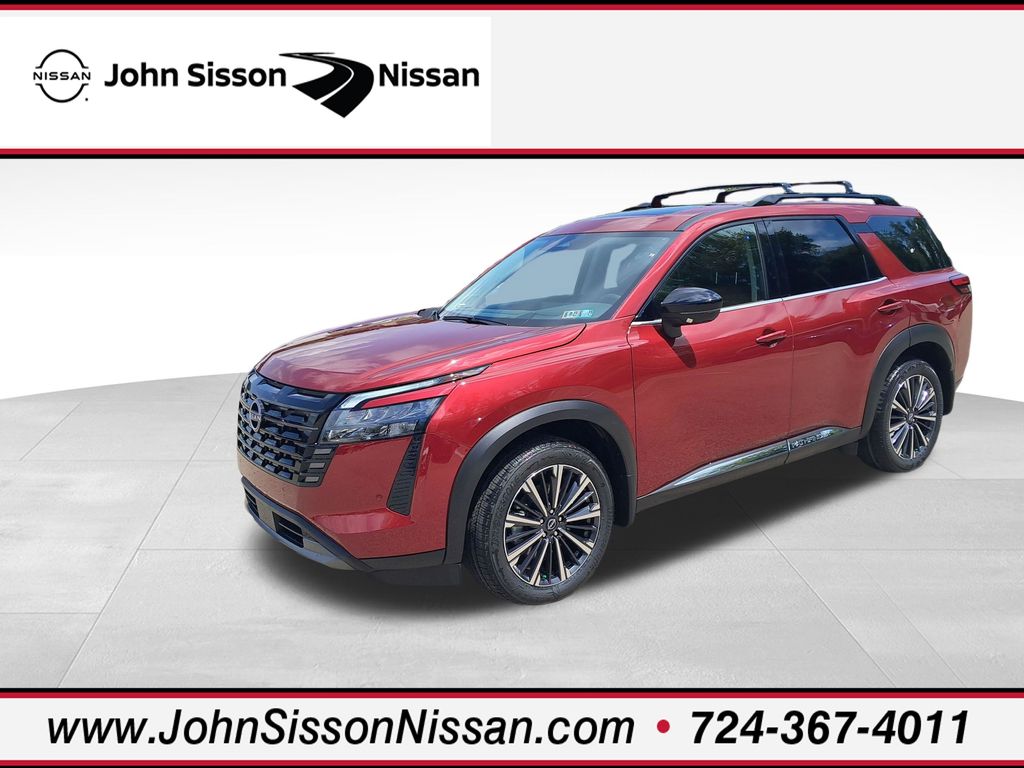 2026 Nissan Pathfinder Platinum Red at John Sisson Motors