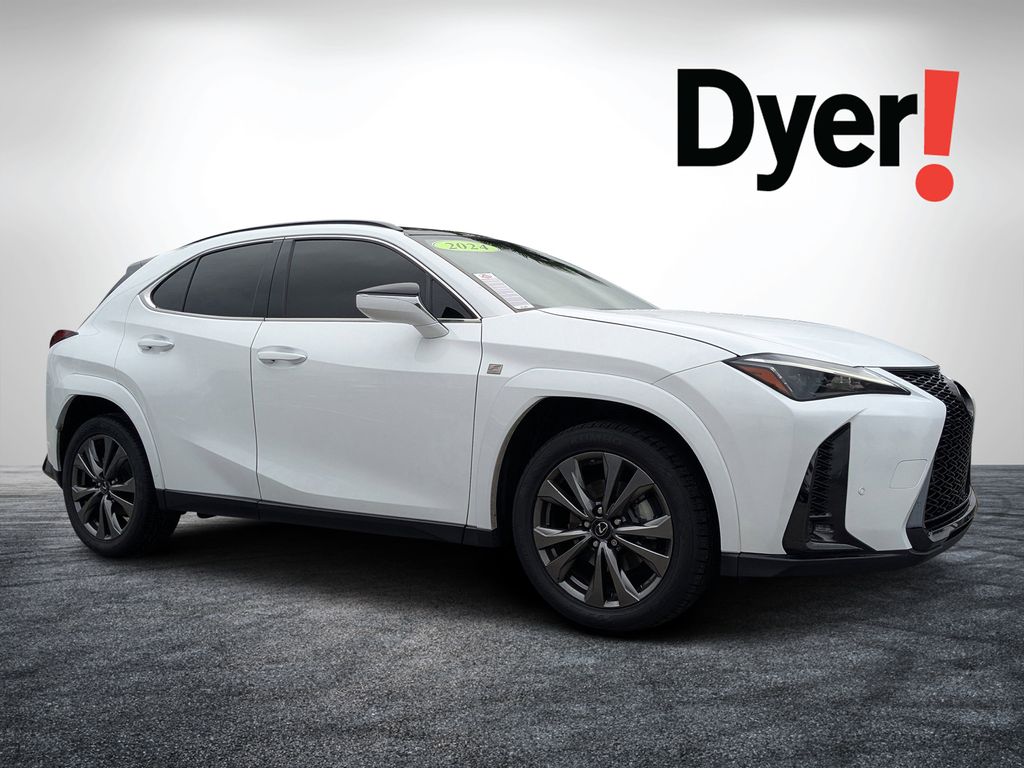 Ultra White w/Obsidian Roof 2024 Lexus UX Hybrid 250h F Sport Design FWD SUV / Crossover Front-Wheel Drive Continuously Variable Transmission