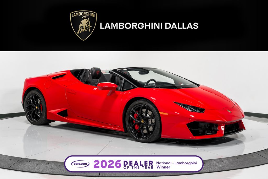 Rosso Mars Metallic 2019 Lamborghini Huracan LP 580-2 Spyder Convertible RWD Convertible Rear-Wheel Drive 7-Speed Automatic