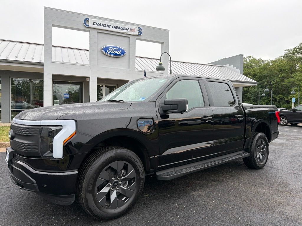 Black Metallic 2025 Ford F-150 Lightning Pickup Truck All-Wheel Drive Automatic