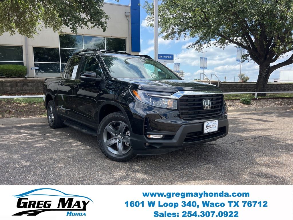 Crystal Black Pearl 2023 Honda Ridgeline RTL AWD Pickup Truck All-Wheel Drive 9-Speed Automatic