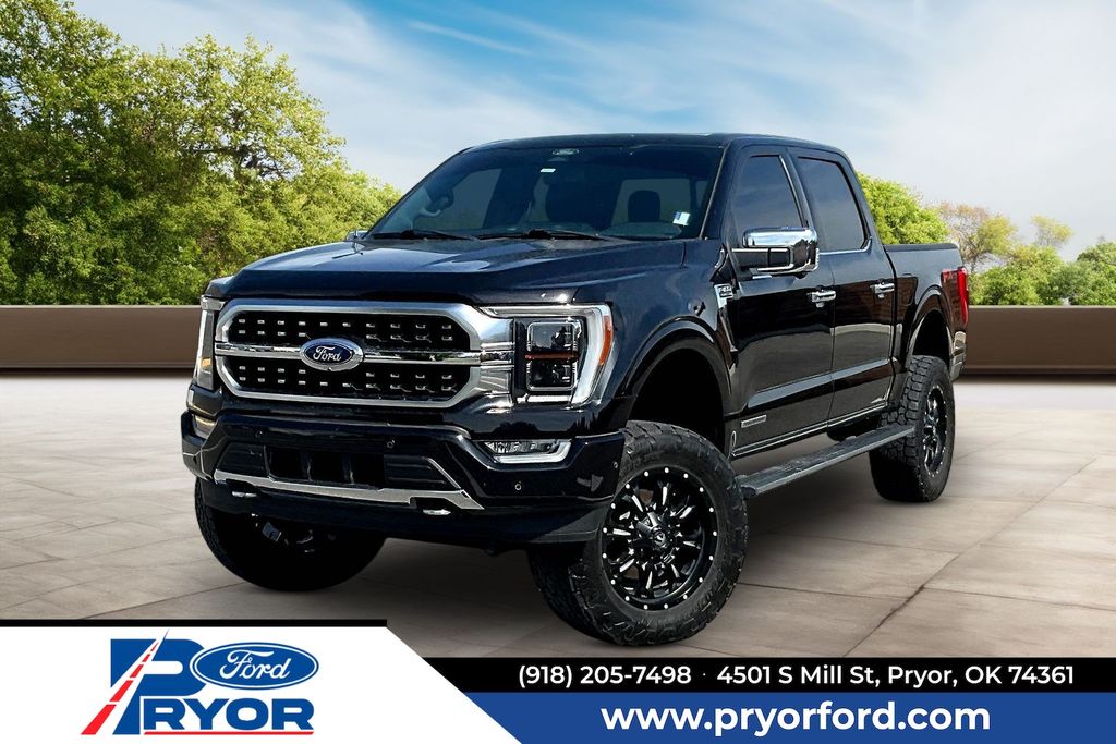 Black Metallic 2022 Ford F-150 Platinum SuperCrew 4WD Pickup Truck Four-Wheel Drive Automatic