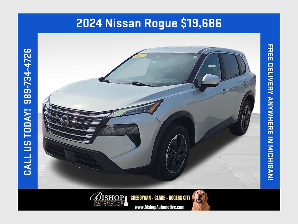 Brilliant Silver Metallic 2024 Nissan Rogue SUV / Crossover All-Wheel Drive Continuously Variable Transmission