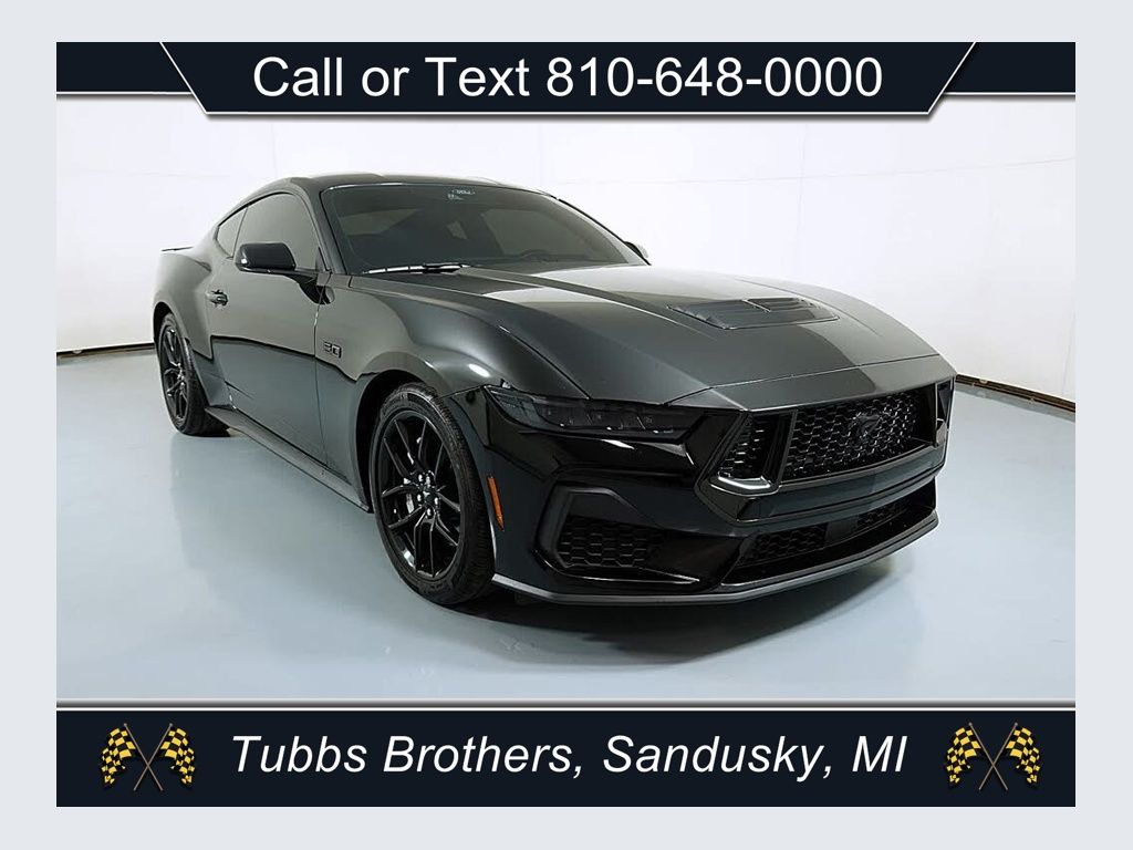 Black 2024 Ford Mustang Coupe Rear-Wheel Drive Automatic
