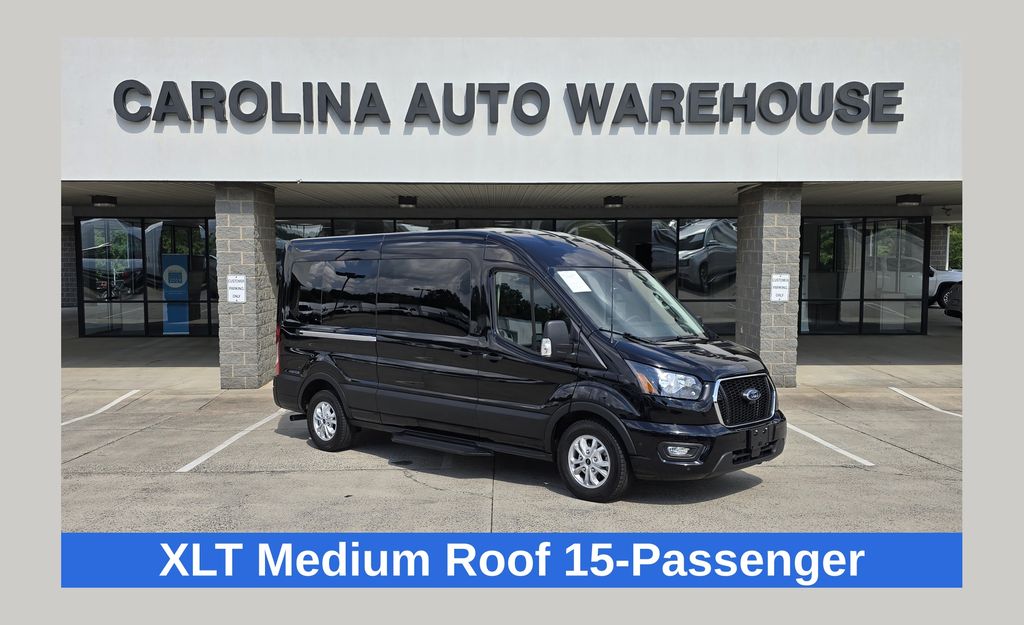 Black Metallic 2025 Ford Transit Passenger Van Rear-Wheel Drive