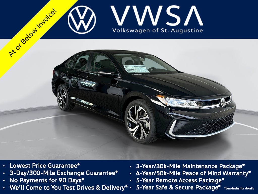 Deep Black Pearl 2026 Volkswagen Jetta SEL FWD Sedan Front-Wheel Drive 8-Speed Automatic