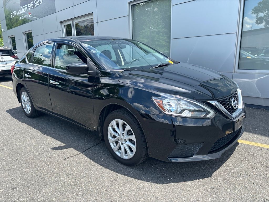 Super Black 2019 Nissan Sentra Sedan Front-Wheel Drive Continuously Variable Transmission