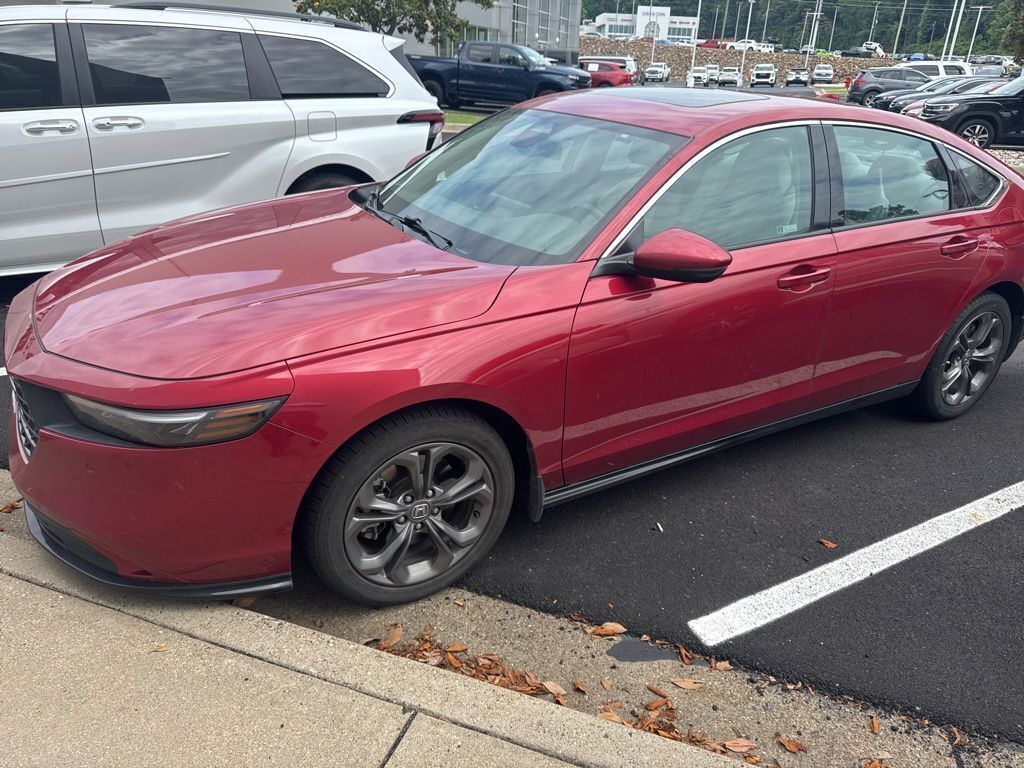 Radiant Red Metallic 2023 Honda Accord Hybrid EX-L FWD Sedan Front-Wheel Drive Continuously Variable Transmission