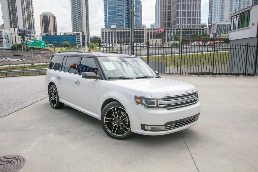 White Platinum Clearcoat Metallic 2014 Ford Flex SUV / Crossover All-Wheel Drive 6-Speed Automatic