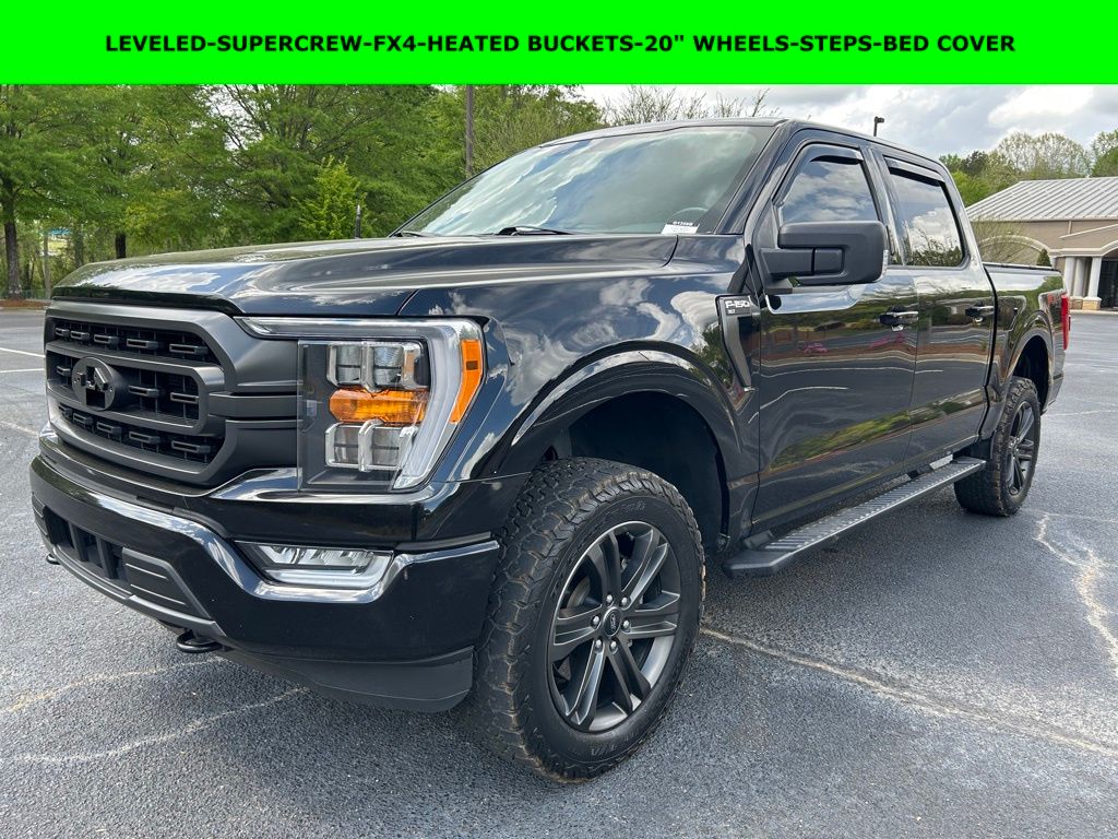 Agate Black Metallic 2022 Ford F-150 XLT SuperCrew 4WD Pickup Truck Four-Wheel Drive Automatic