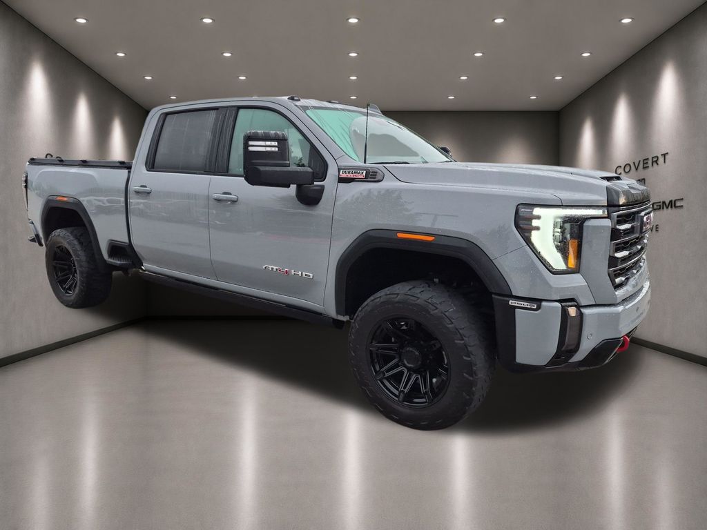 Gray 2024 GMC Sierra 2500HD AT4 Crew Cab 4WD Pickup Truck Four-Wheel Drive Automatic
