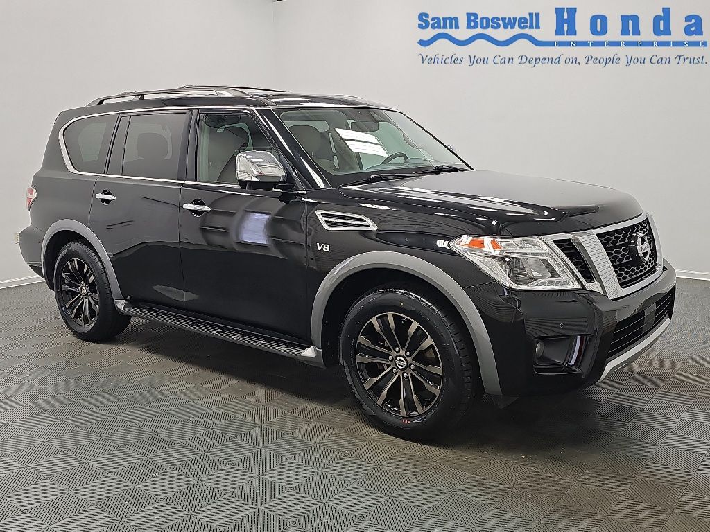 Super Black 2018 Nissan Armada Platinum SUV / Crossover 4X2 7-Speed Automatic