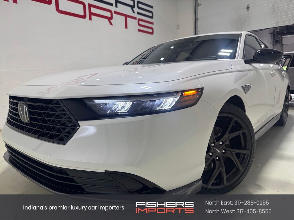 White 2026 Honda Accord Hybrid Sedan Front-Wheel Drive Continuously Variable Transmission